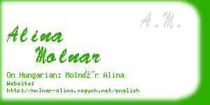 alina molnar business card